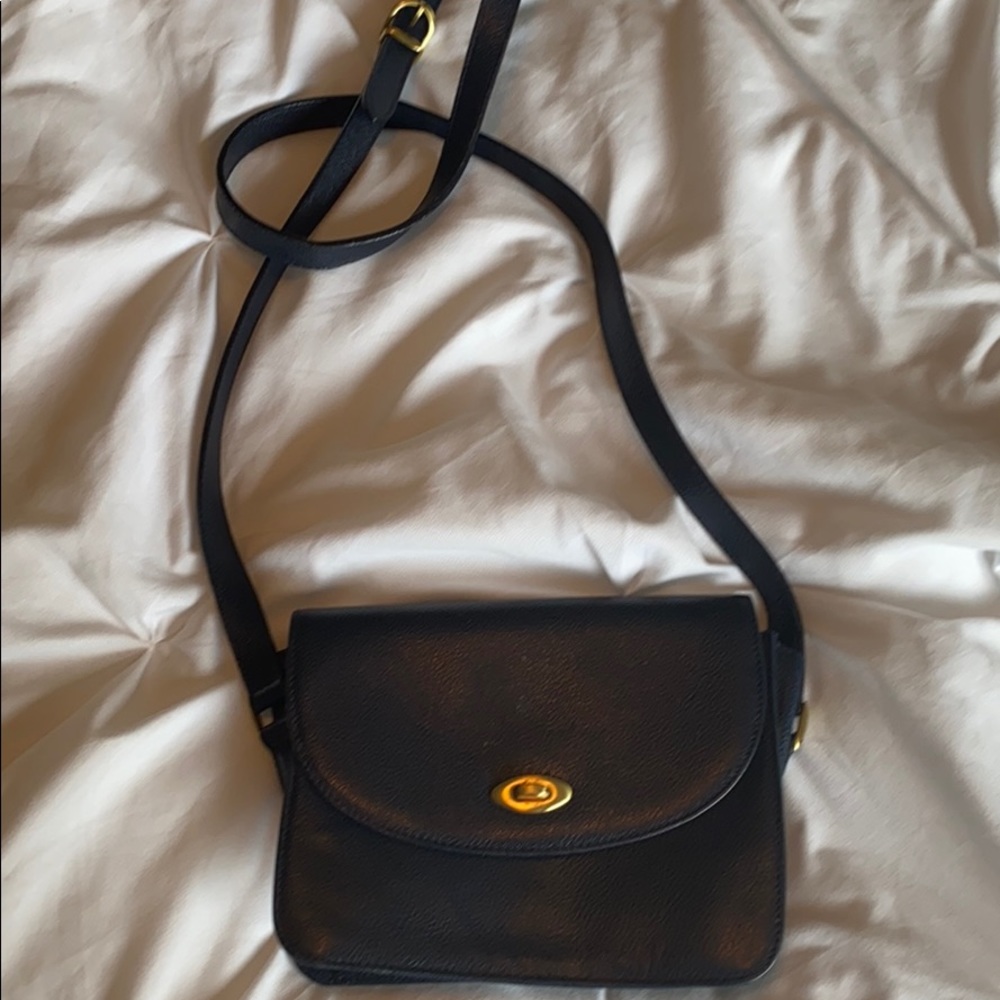 Vintage coach navy crossbody